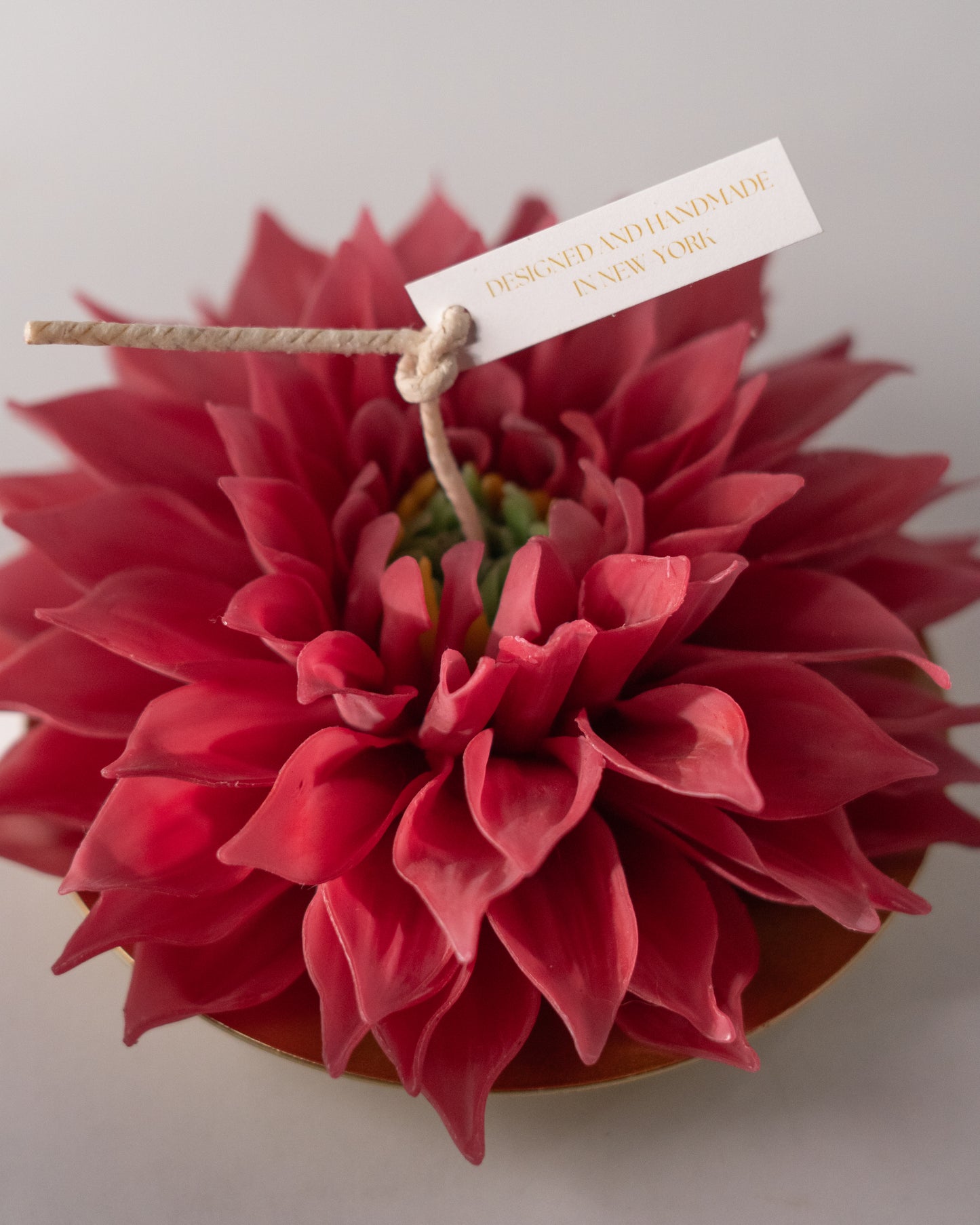 Summer Dahlia Candle, 100% Beeswax, Toxin-Free